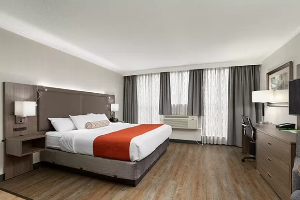 Downtown Vancouver GEC Granville Suites long term extended stays hotel premium furnished suites with plush queen or king bed