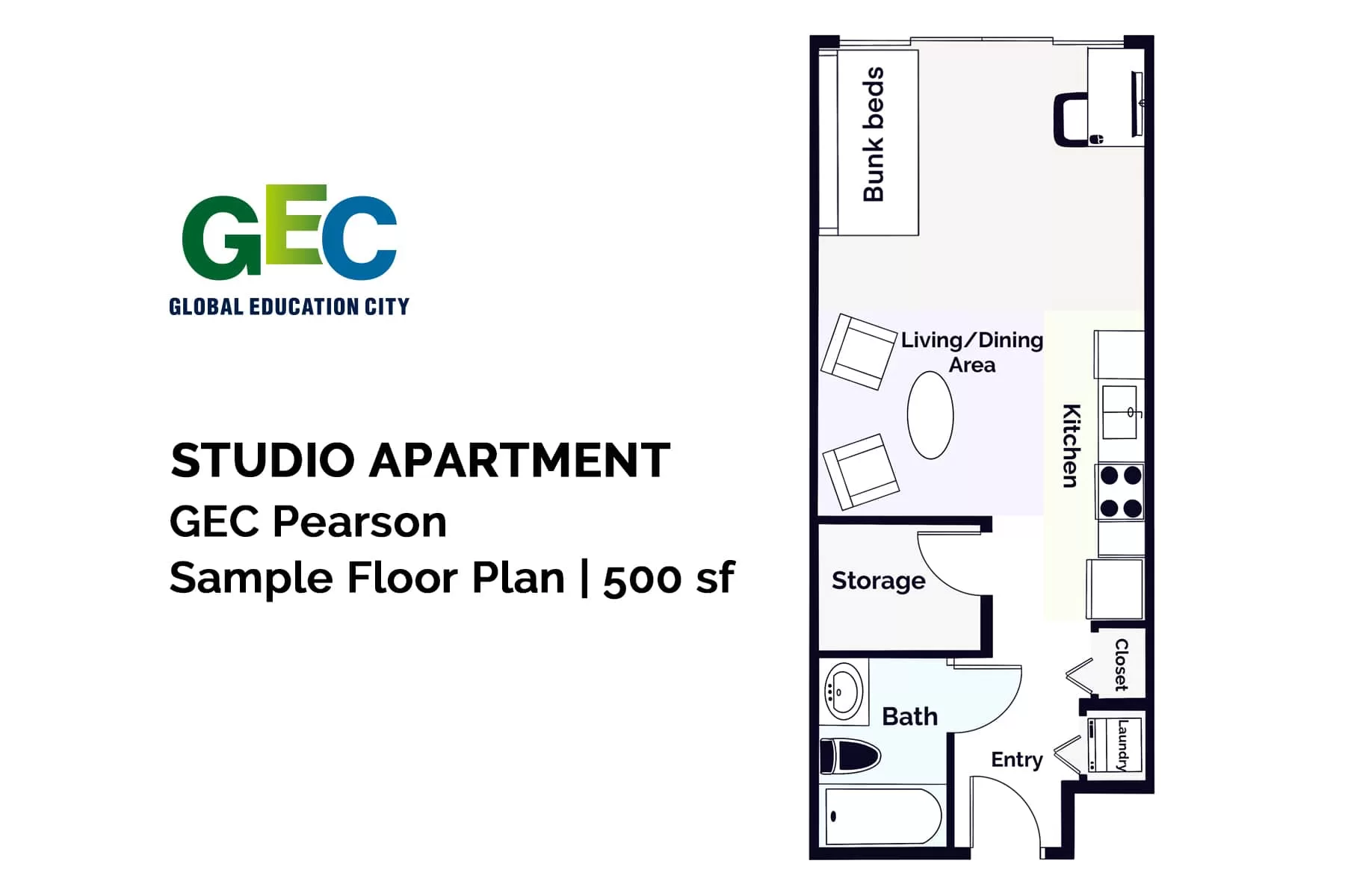 Studio Apartment floor plan