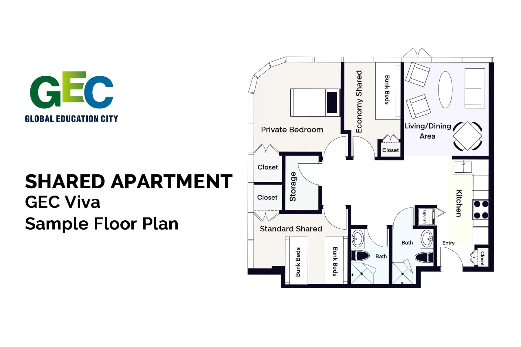 Standard Shared Bedroom floor plan