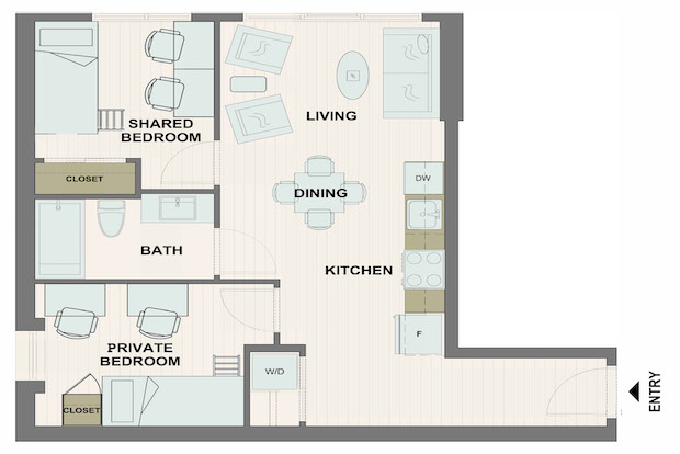 Private Bedroom floor plan