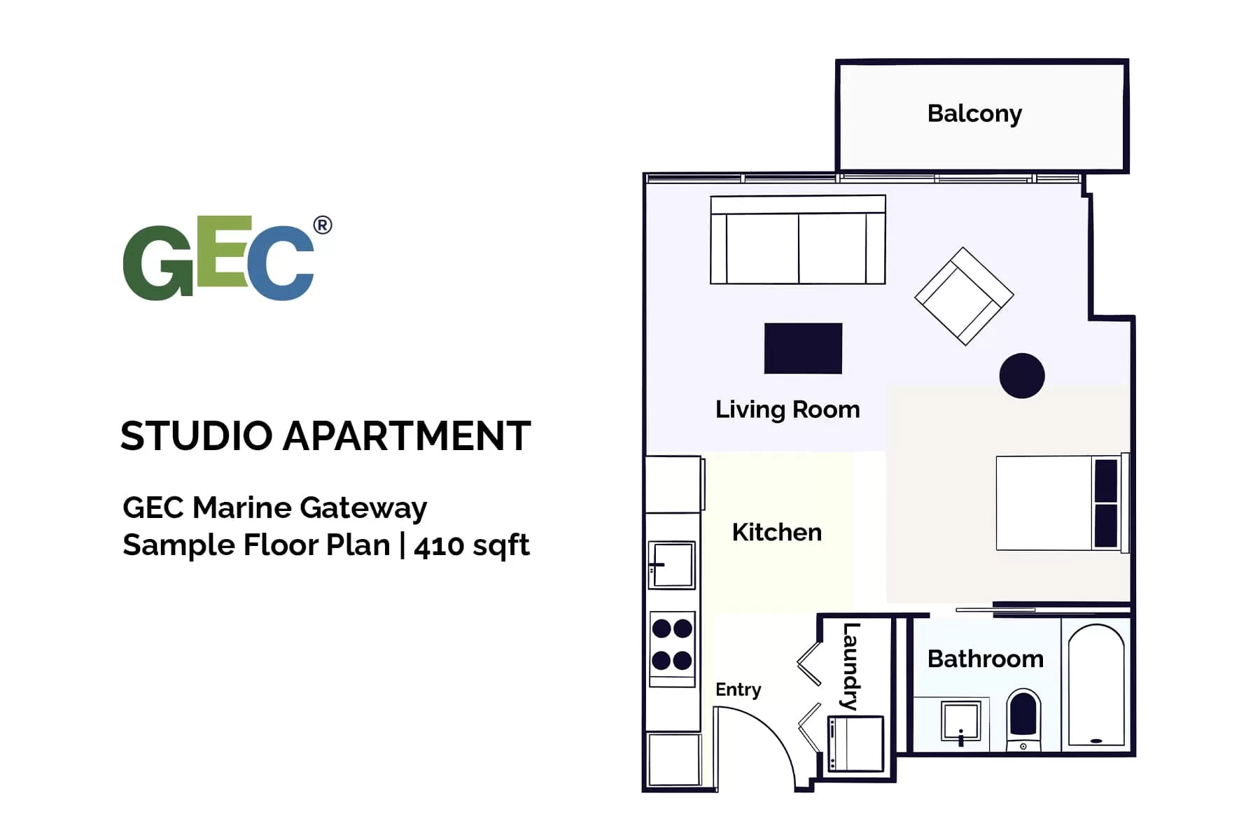 Studio Apartment floor plan