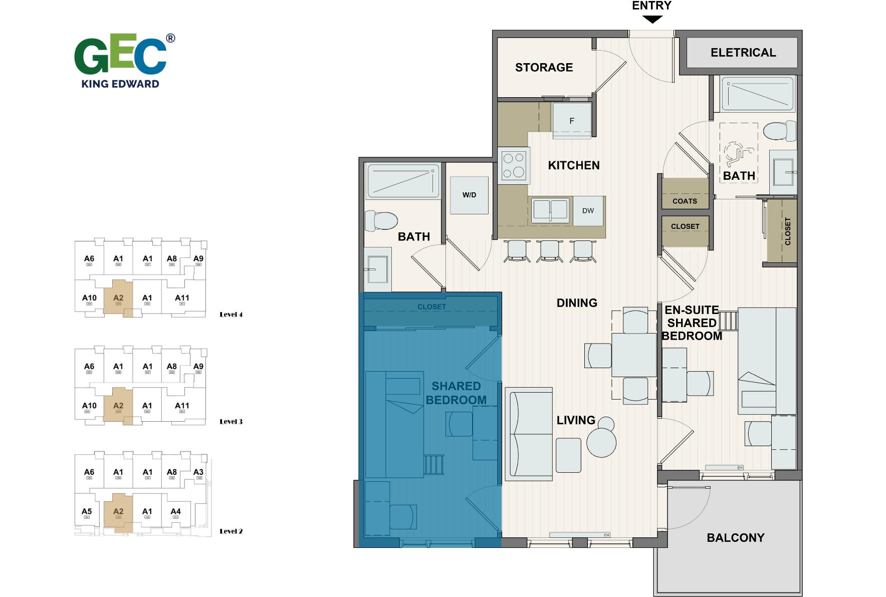 Shared Bedroom floor plan